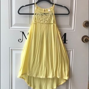 NWT Yellow Detailed Flowy Tank size XS